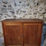 Oak sliding door wardrobe, 1920s
