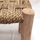Handcrafted wooden and esparto bench - Rustic Moroccan style for your home