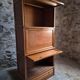 French modular secretary in oak with display case, 1950s.