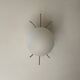 Pair of vintage wall lights, chrome and opaline, France, 1970