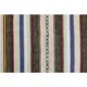 Turkish Vintage Striped Brown Blue Kilim Runner Rug 145x324