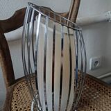 Chromed metal lamp with cylinders