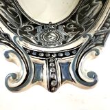 Sauce boat Sarreguemines Lorraine black and white stork décor