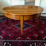 Table demi lune ancienne en noyer