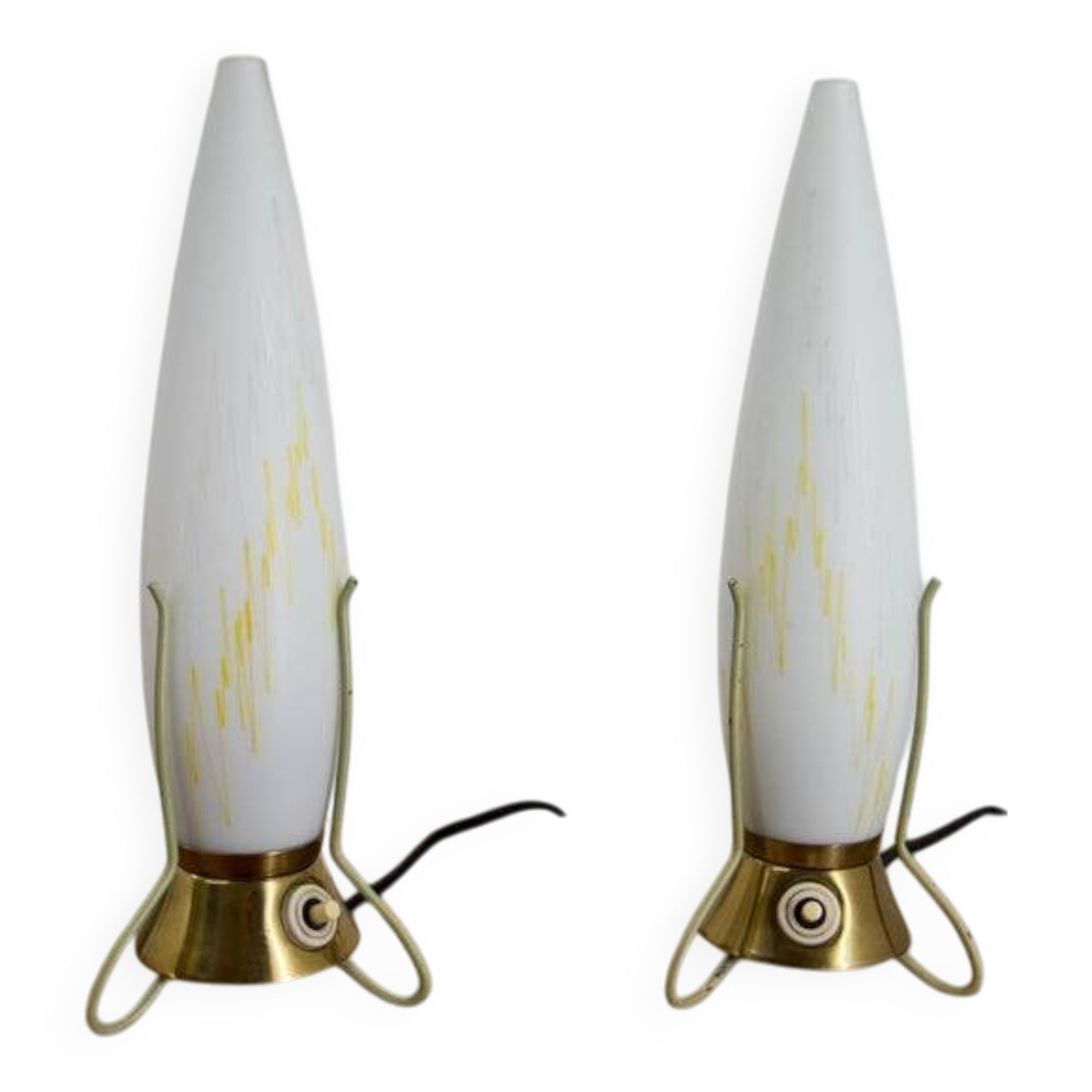Set of Two Mid-Century Table Lamps Rockets, 1960s