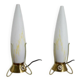Ensemble de deux lampes de table Rockets du milieu du siècle, années 1960