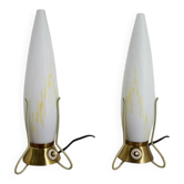 Set of Two Mid-Century Table Lamps Rockets, 1960s