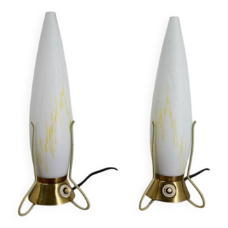 Ensemble de deux lampes de table Rockets du milieu du siècle, années 1960