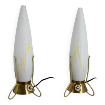 Ensemble de deux lampes de table Rockets du milieu du siècle, années 1960