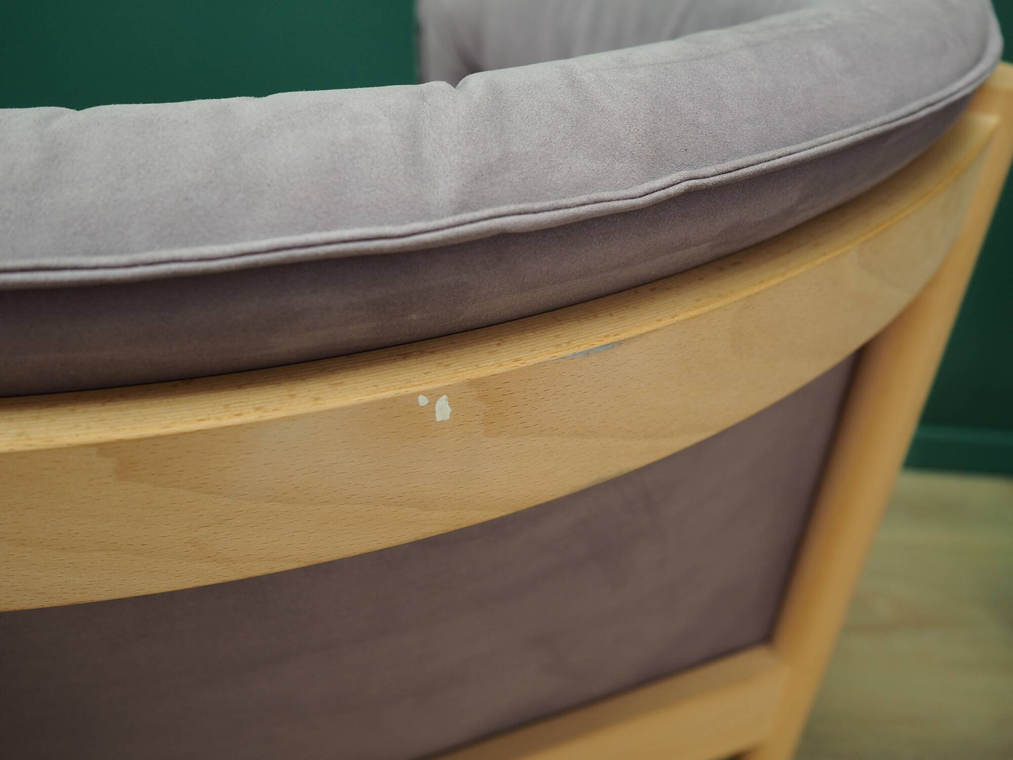 Lilac velour sofa, Danish design, 1970s, production: Denmark