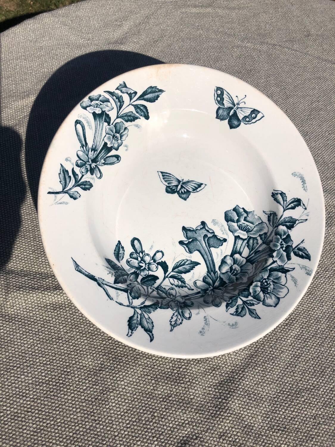 6 Badonviller soup plates Jasmin model