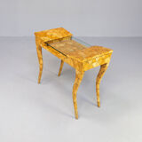 80s R & Y Augousti coconut shell inlay side table