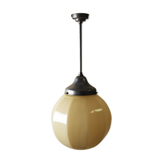 Suspension ball with 10 faces art deco, opaline, 30's.