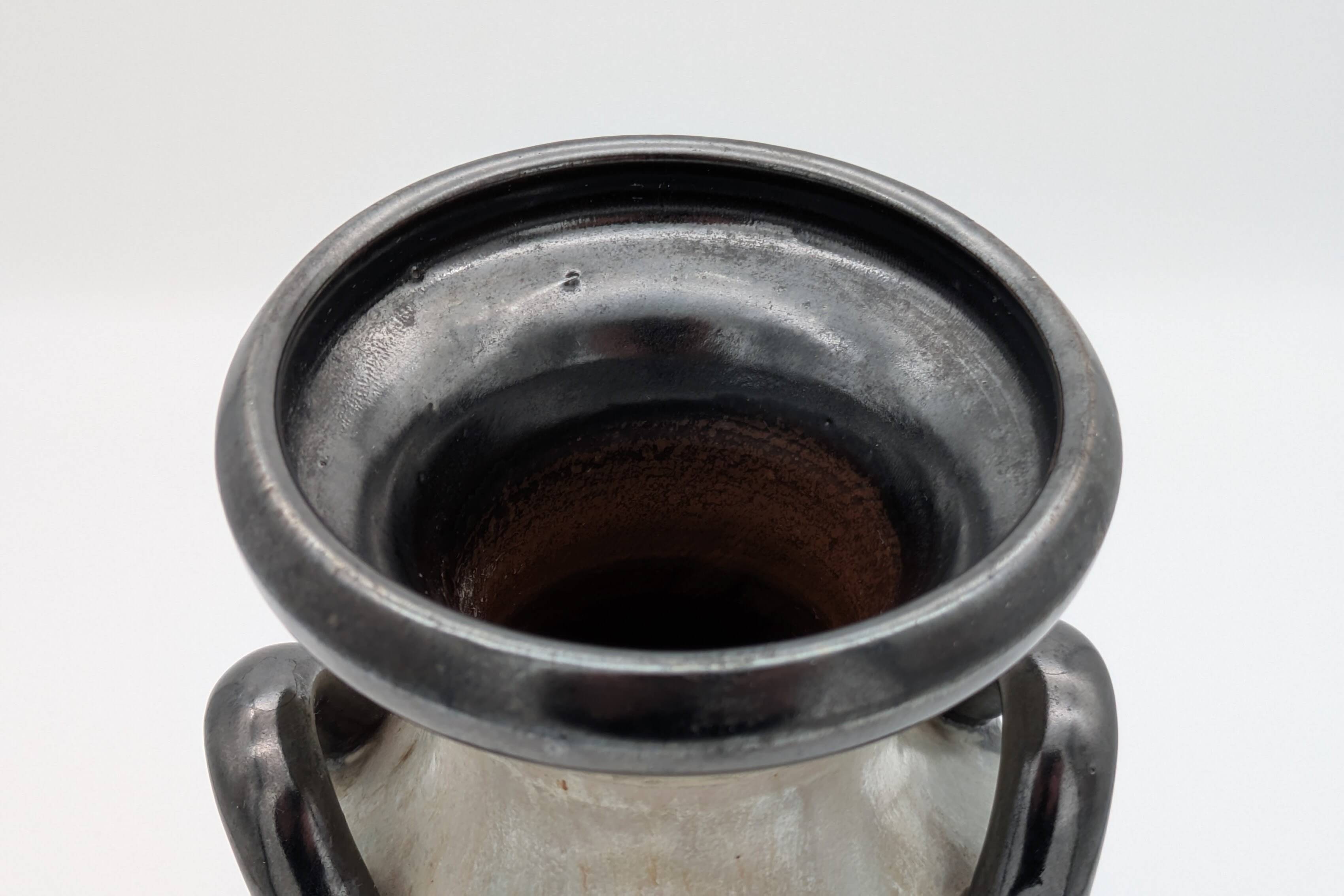 Roger Guérin (Bouffioulx) - Art Deco Vase Salt Glaze - Antelope Decor - 1930