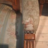 Paire de fauteuil tapissés style Louis XVI