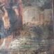 Huile sur toile "Le Gué" Ecole XIXème