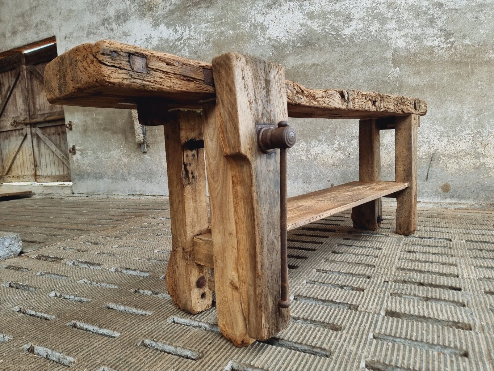 Workbench oak side table 19th century