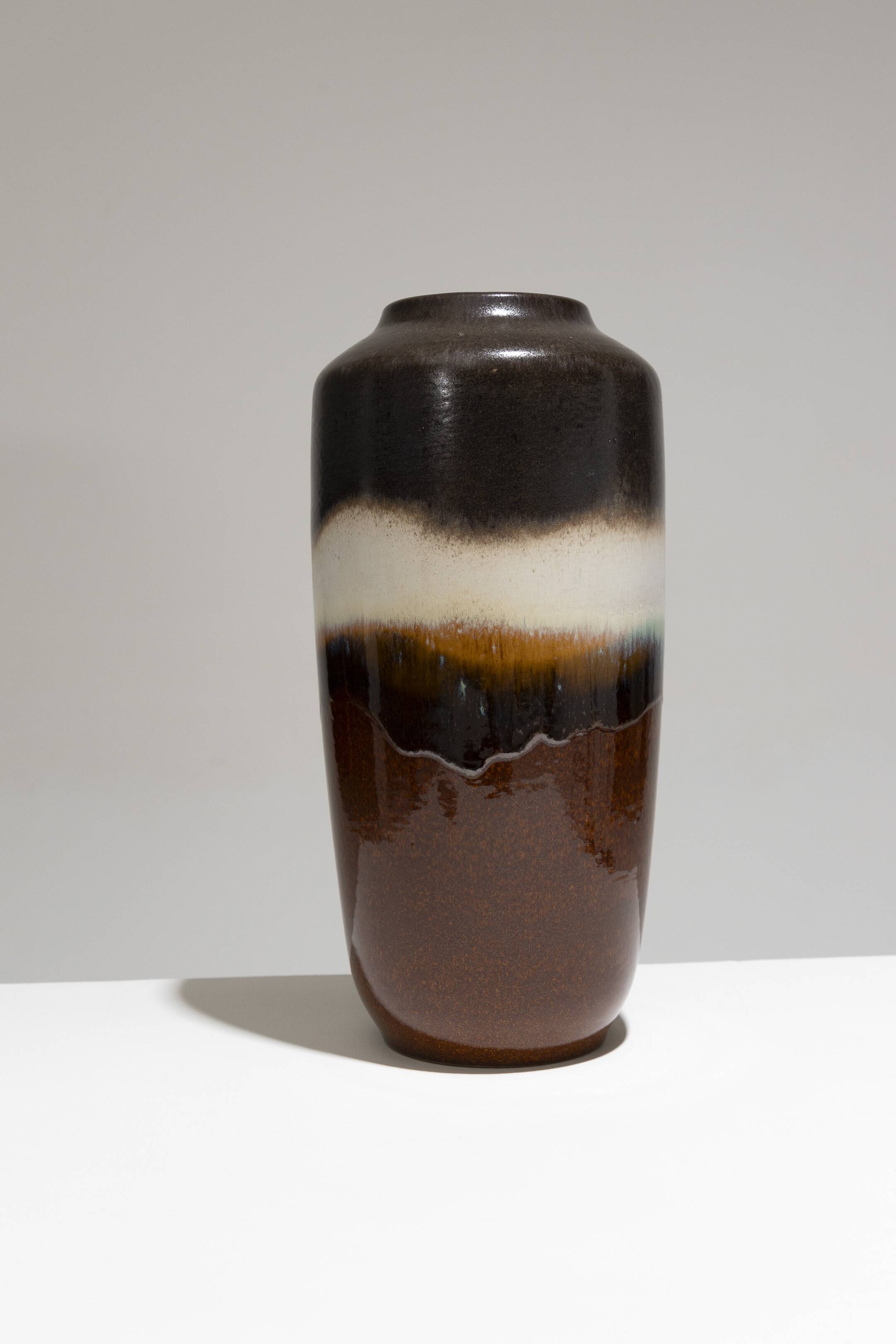 Tall glazed pottery vase, west germany, 1960s