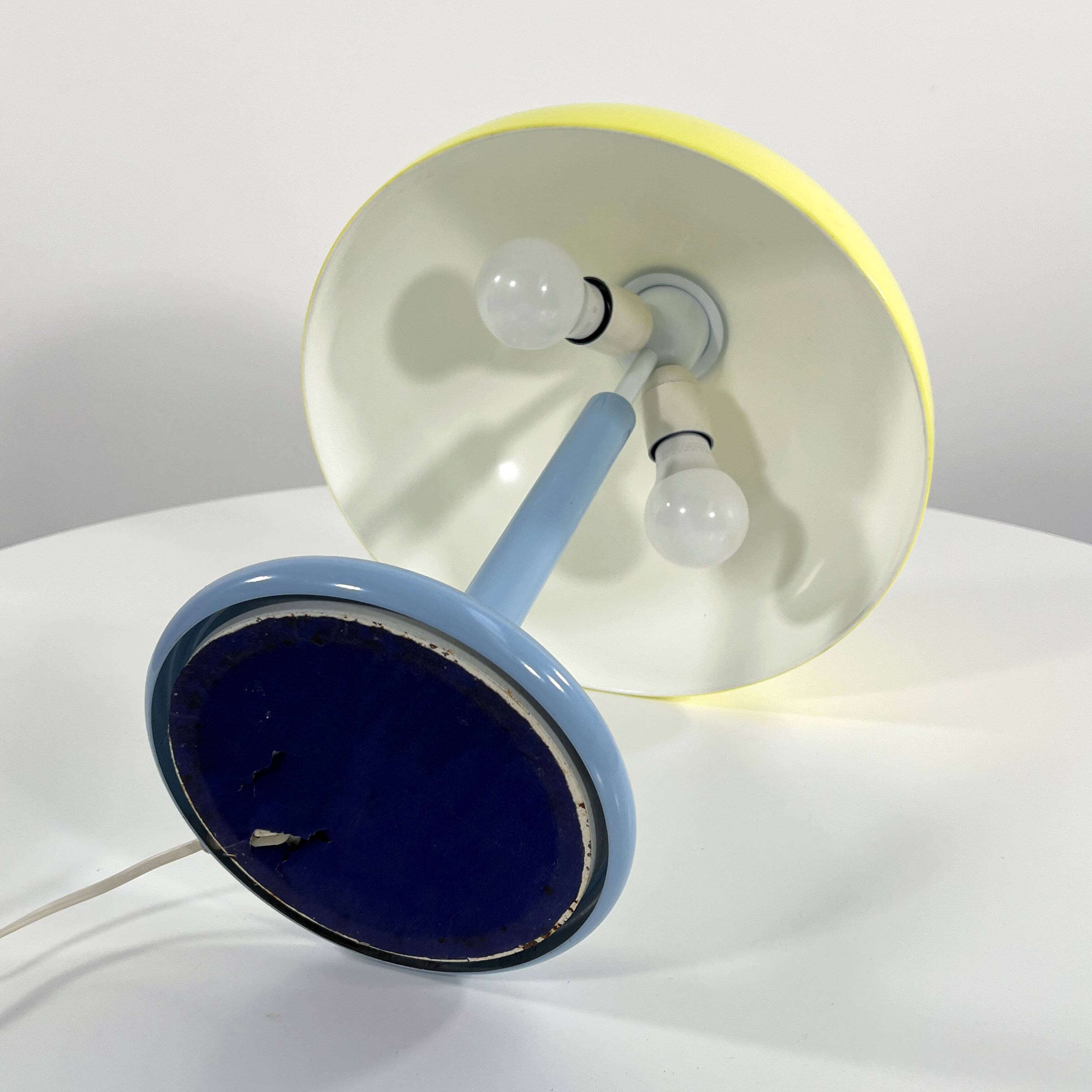 Postmodern Blue and Yellow Lamp, 1980