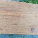 Solid teak console table with two drawers
