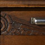 Art Deco Oak Pedestal Desk – 1940