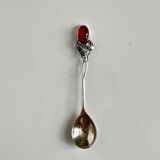 Silver spoon with amber