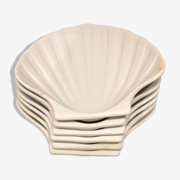 Set of 6 ceramic shells