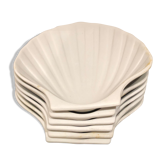 Ensemble de 6 coquilles en céramique