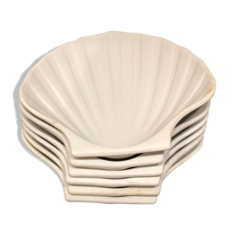 Set of 6 ceramic shells