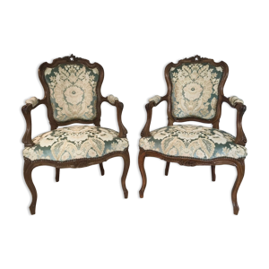 Paire de fauteuils style