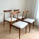 Series of 4 Scandinavian chairs from the 60s