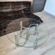 Vintage chrome steel and glass coffee table from Italy from the 70s