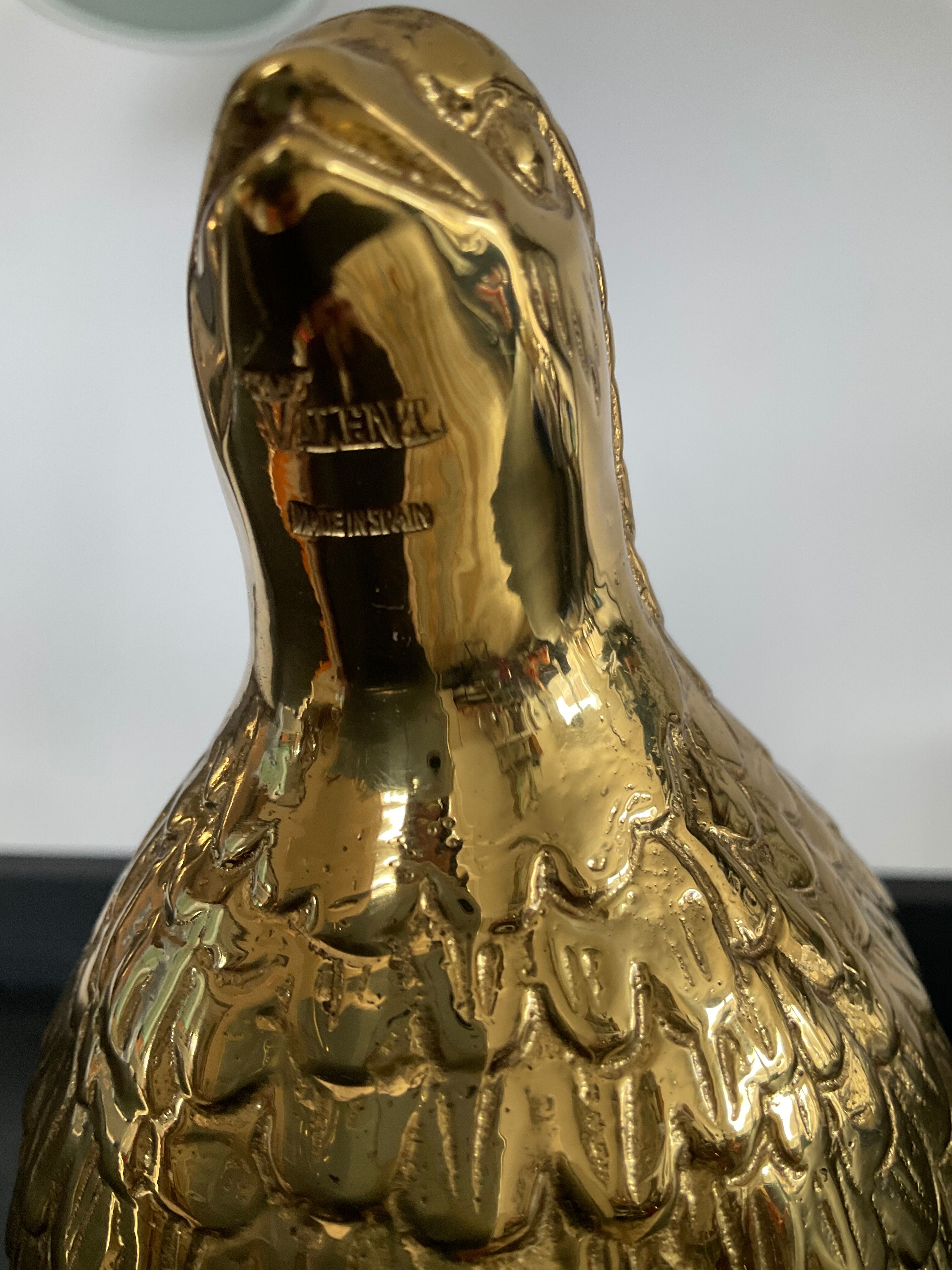 Cendrier en bronze Valenti caille ou perdrix vintage