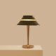 Jean Perzel desk lamp, nickel-plated and patinated, 1940s.