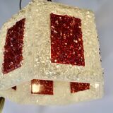 Scandinavian perplex granite chandelier Roland Konst vintage 70