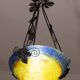 Art Deco yellow pendant light by G.V. de Croismare, Muller Frères, France, 1920s