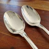 Christofle - Set of 2 Versailles model silver-plated table spoons