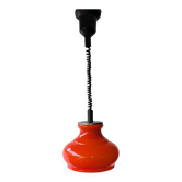 Suspension drop-and-rise in orange opaline from the 1970s.