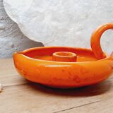 Orange cellar rat candle holder