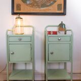 Pair of nightstands to hospital mint