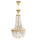 Hot air balloon pendant with glass tassels and gold frame