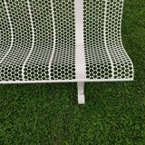 Old steel bistro bench