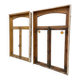 Pair of solid oak windows from the early 20th century.
