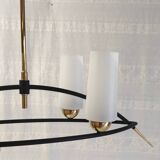 Modernist chandelier by Gaston Fossati for Les Ateliers d'art d'Uzes - 1950s
