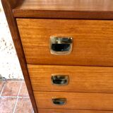 Vintage 60s chest of drawers has 4 drawers edited by Henri Couture
