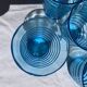 Blue tinted glass cups