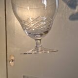 10 Verres à vin en cristal taillé, Circa 1930