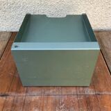Former Locker Door Documents 3 Compartments Metal Green Vintage Workshop