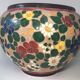 Cache pot floral decoration signed J. Massier Vallauris vintage