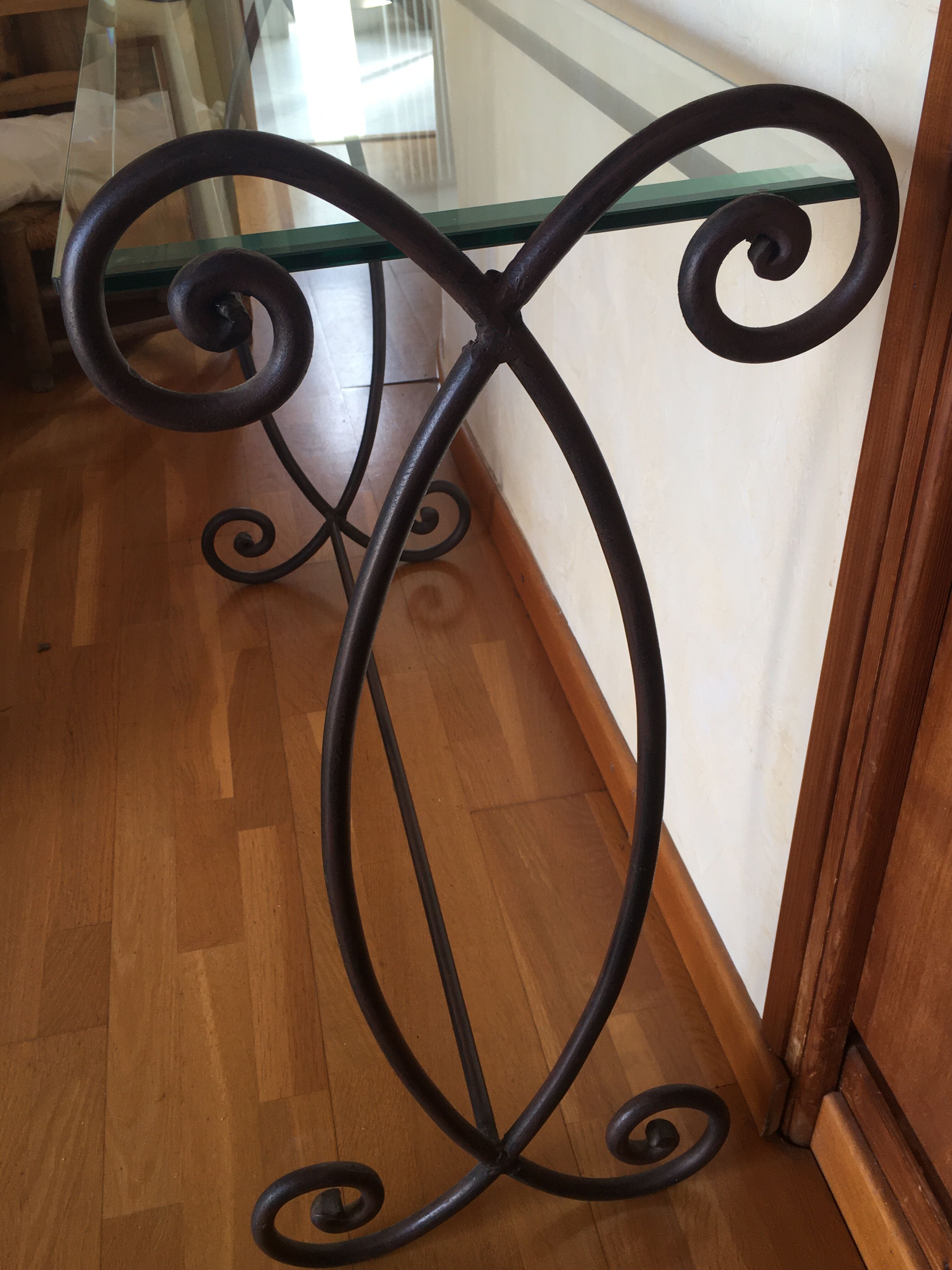 Vintage wrought iron console